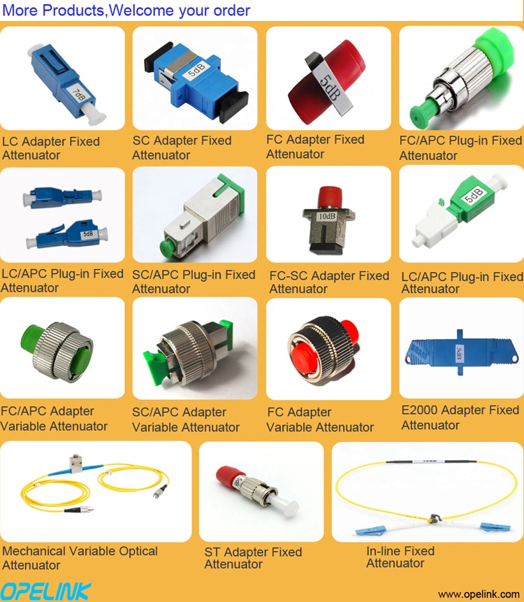 Female to Male Fixed Fiber Optic Attenuator SC/PC Connector Type