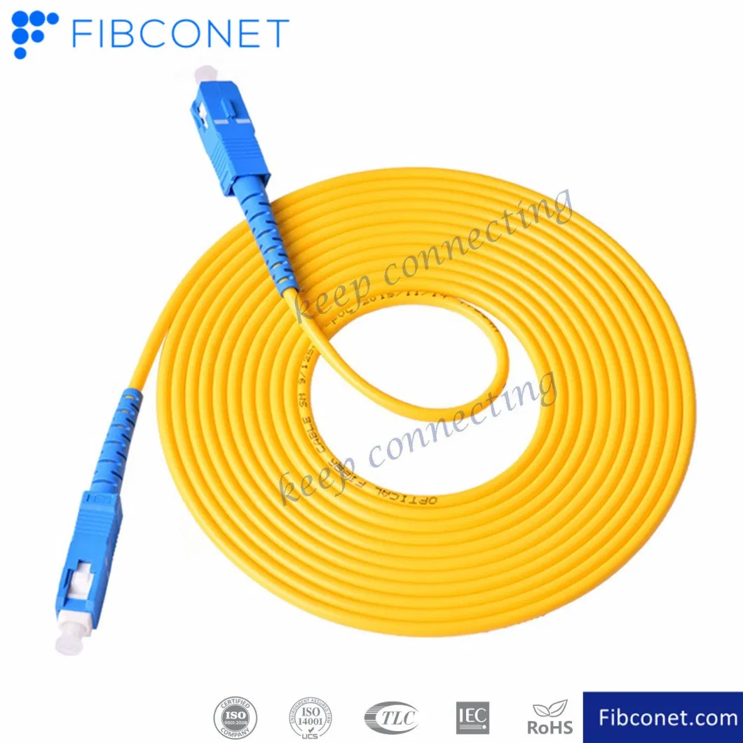 FTTH Fiber Optic/Optical Patch Cord Sc to Sc Fibconet Sc/Upc Sc/APC Sm mm Patch Cord