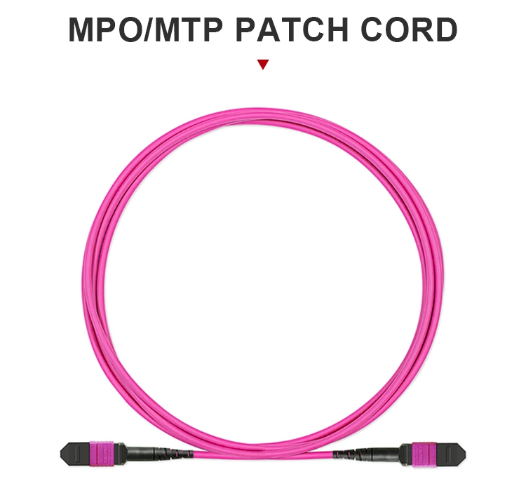 MTP Female to 4 LC Upc Duplex 8 Fibers Om4 (OM3) MPO-MTP Patch Cord