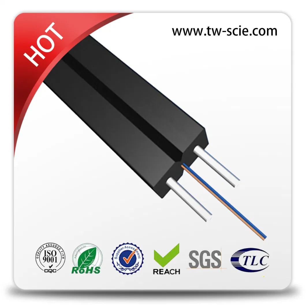 Indoor FTTH Drop Wire Cable 1 Core Bow Type Optical Fiber Cables