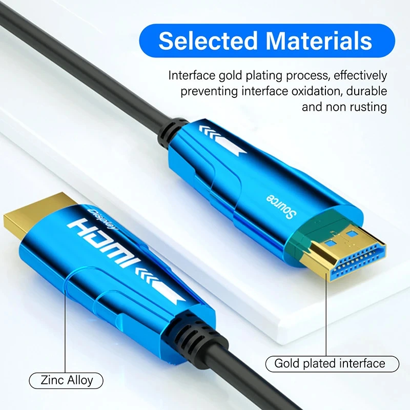 Fiber Optic HDMI Cable (18 Gpbs - 4K/60Hz) with Arc and 30m Length