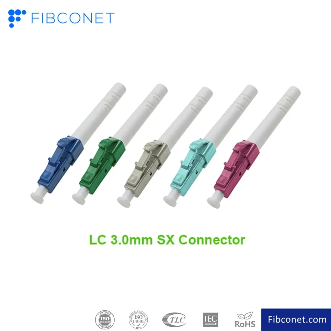 Mechanical LC Type 3.0mm Sx Dx 2.0mm Sx 0.9mm Fiber Optic Connector