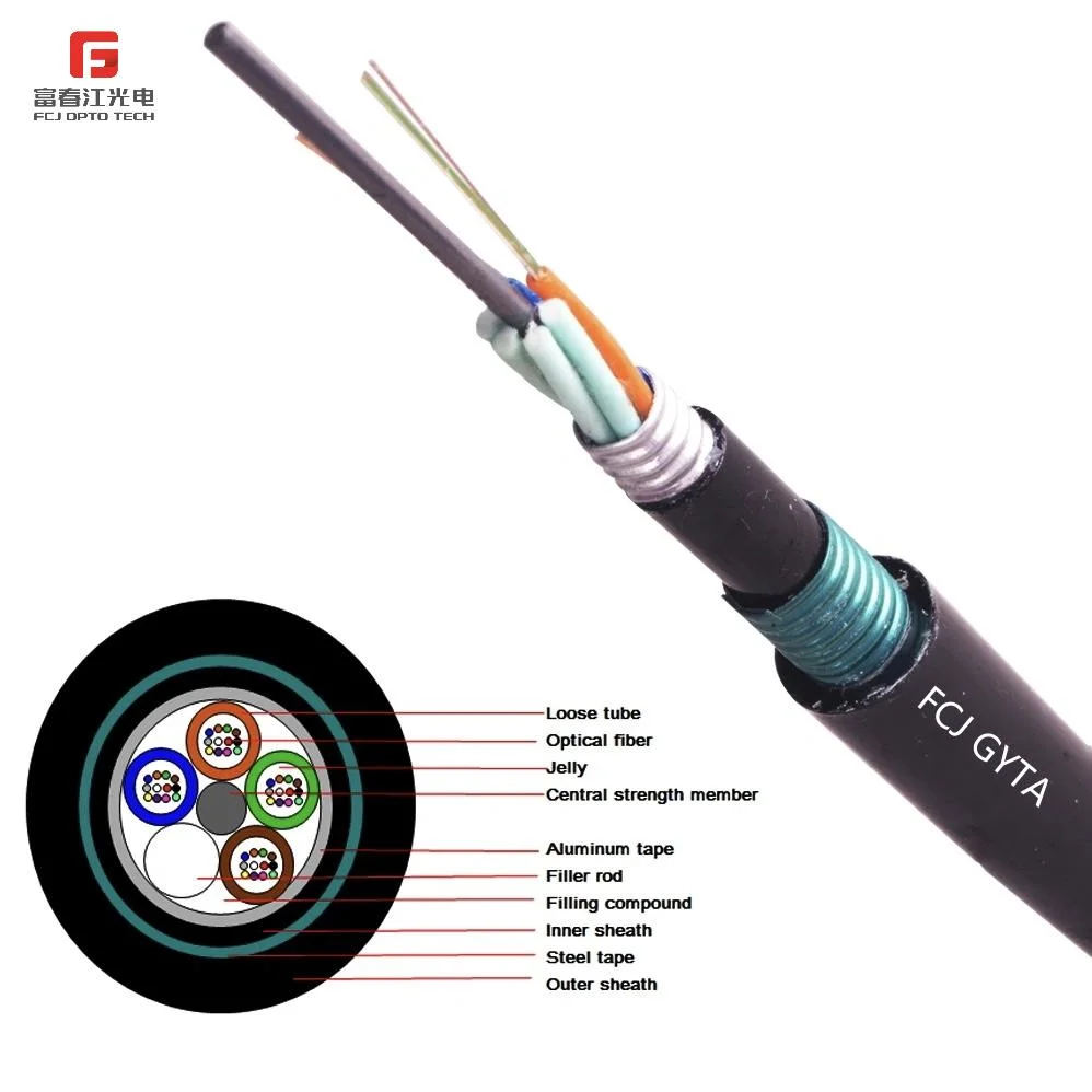 Fcj Water-Resistant GYTA Armoured Outdoor Underground Fiber Optic Cable