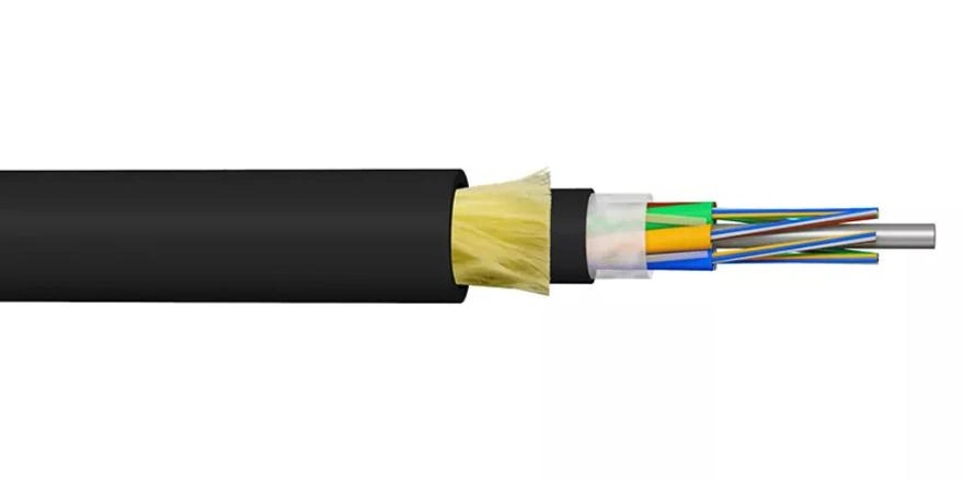 Aerial 12 24 48 96 144 288 Core ADSS G652D Single Mode Loose Tube ADSS G652D/Om2/Om3/Om4 Optical Fiber Cable