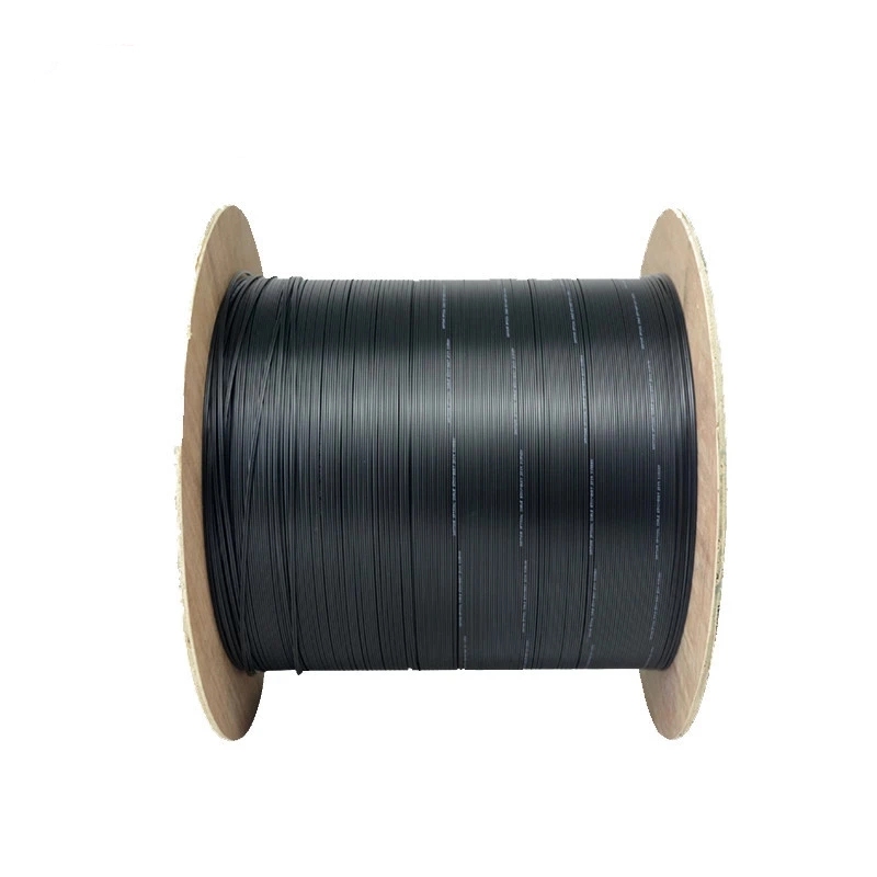 Indoor/Outdoor 1/2/4 Core Single Mode G652D G657A1 G657A2 Self-Support FRP/Steel Wire GJYXFCH FTTH Flat Drop Optic Cable