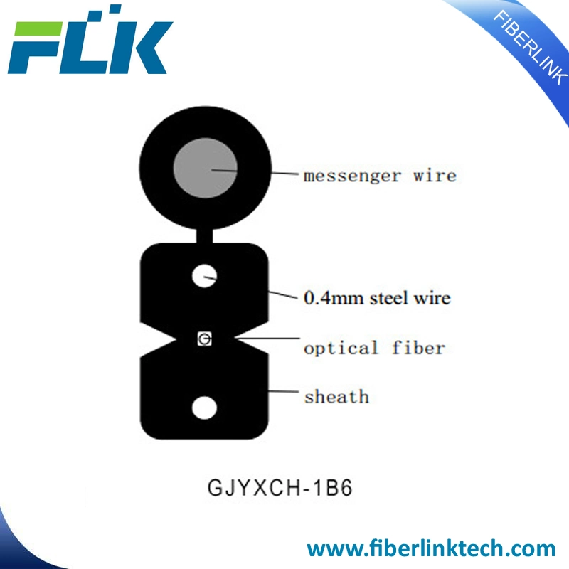 Outdoor Figure 8 Flat Steel Wire Fiber Optic Drop Cable for Communication