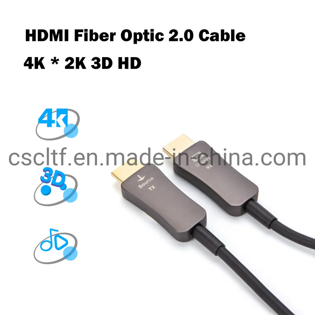 4K 8K 5m-50m 60Hz 18gbps 48gmps Aoc Fiber Optic HDMI 2.0 2.1 3D 7080p Male to Male Extension Cable Ultra HD Strong High Speed Active Optical Cable Wire