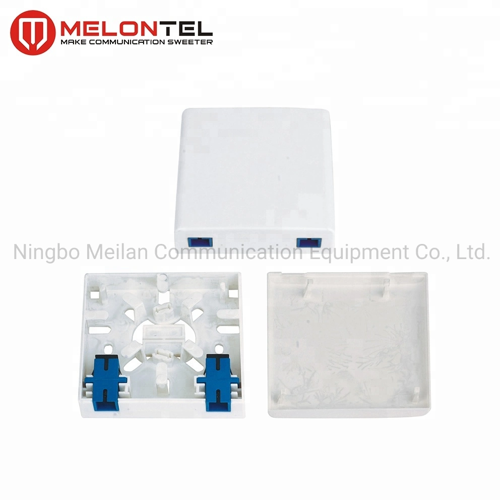 2 Port Fiber Optic Mounting Box Fiber Optic Outlet Box FTTH Wall Outlet