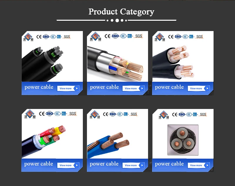 Shenguan Electrical Building Wire Conductor Waterproof Optic Fibre Cable PVC/XLPE/PE Insulated PVC Sheatd Core Armoured Power Cable