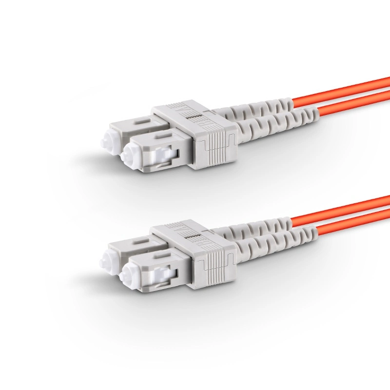 20m (66FT) LC Upc to Sc Upc Duplex 3.0mm PVC (OFNR) Om2 Multimode Fiber Optic Patch Cable