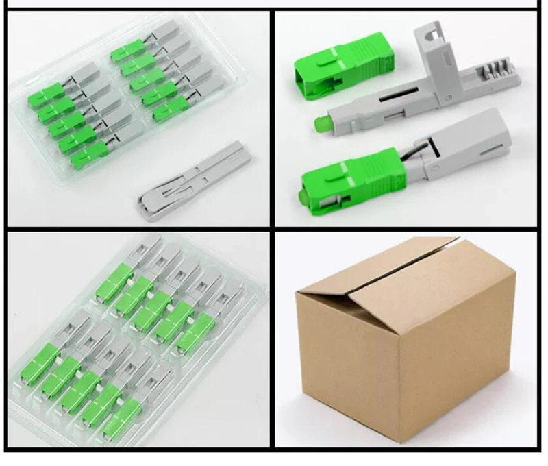 Repeated Use Sc APC Quick FTTH Drop Cable Fiber Optic Fast Connector