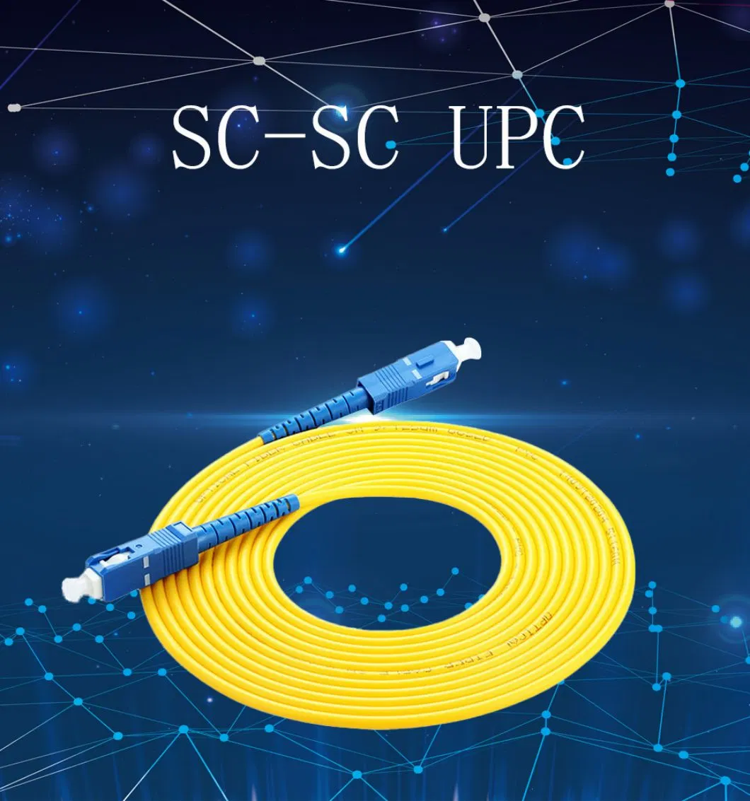 3 Meter Single Mode Fiber Dual Core LC/Upc to Sc/Upc Fiber Optic Patch Cable