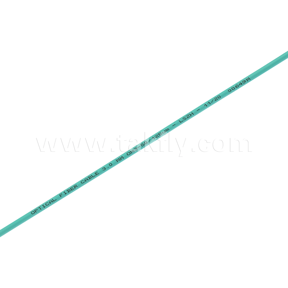 Indoor Cable 1 Fiber Multimode Om4 1.6/1.8/2.0/2.8/3.0mm Aqua Plenum/Riser/LSZH Rated Fiber Optic Cable