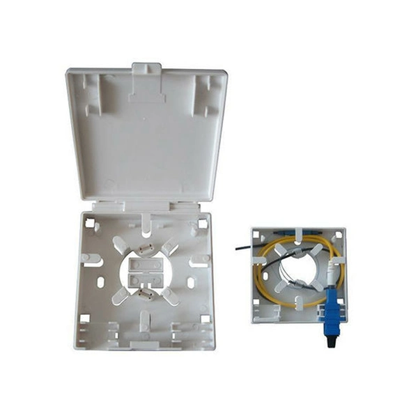 FTTH 2 Ports Optical Terminational Box Fiber Optic Wall Socket Outlet