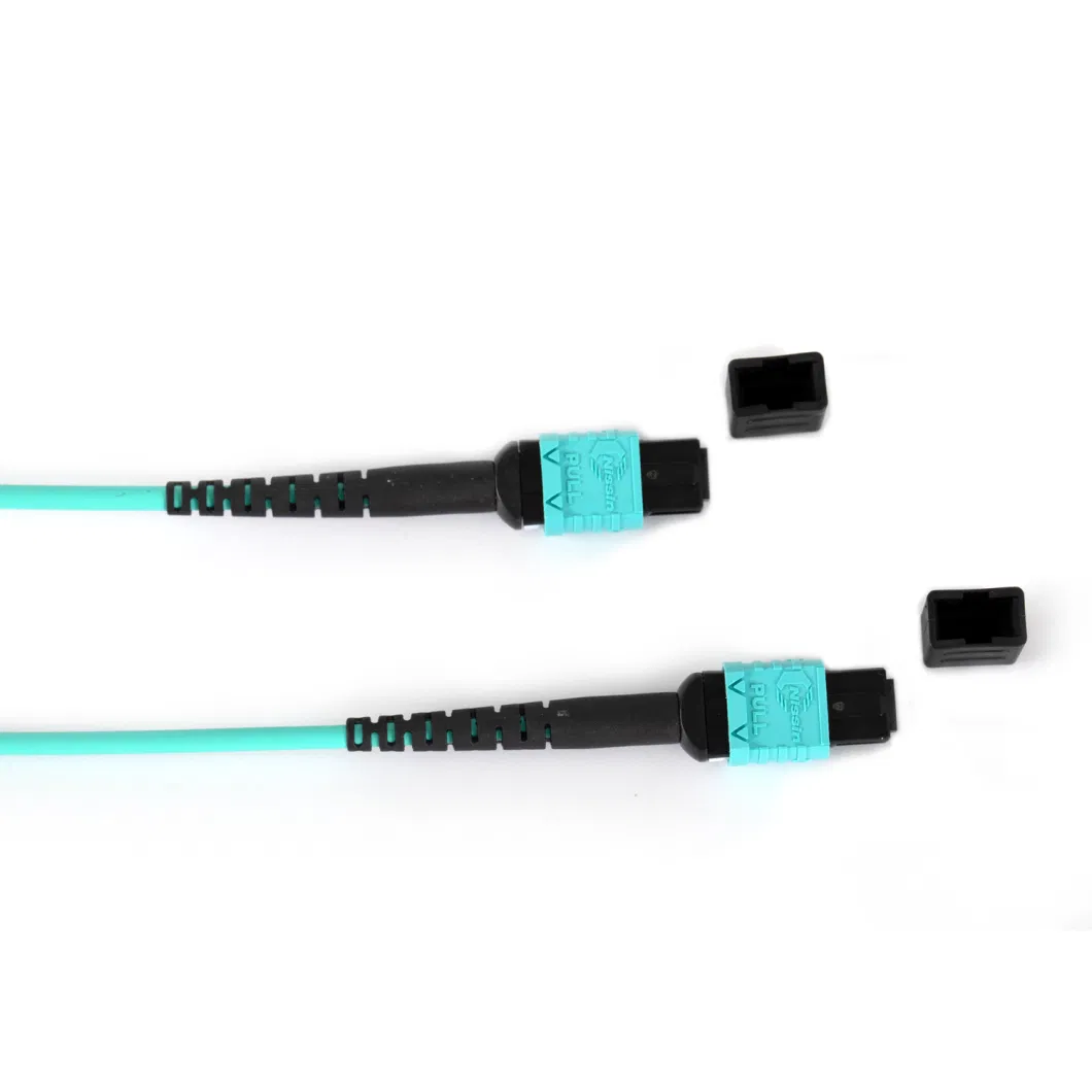 MTP Compatible Om3 MPO to MPO Optic Fiber Cable for Qsfp+Transceivers 5g Communications Type B