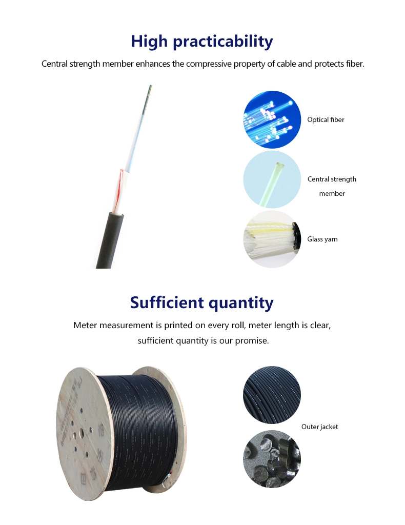 Sm/mm Optical Fiber Cable Gyfxy for CCTV