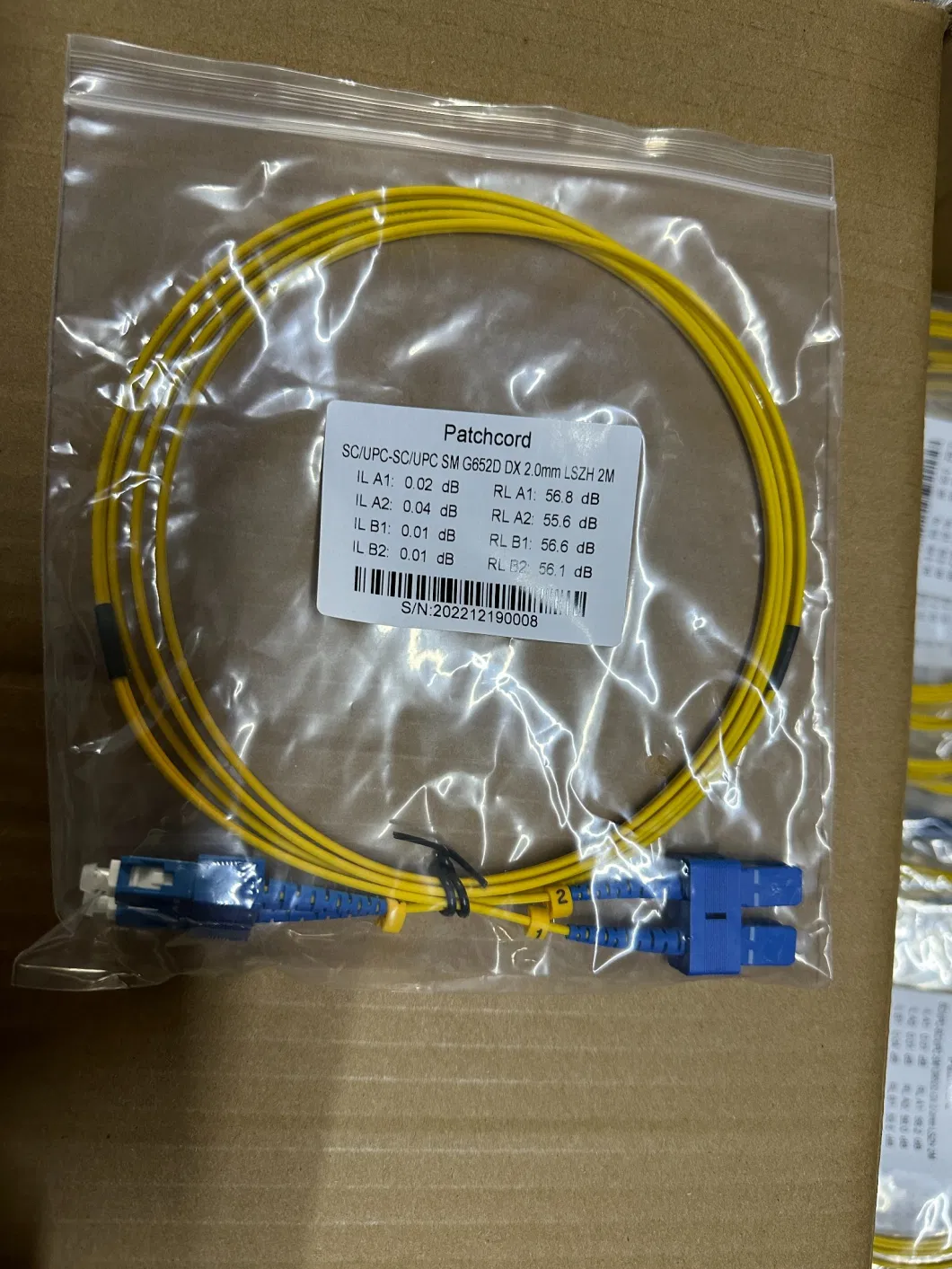 FC-FC Fiber Optical Cable Multimode Duplex Fiber Optic Patch Cord
