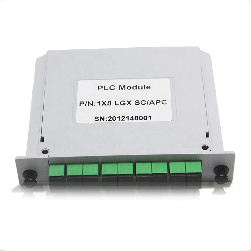 Lgx Box Cassette 1 X 8 Fiber Optic PLC Splitter Connector Sc/APC