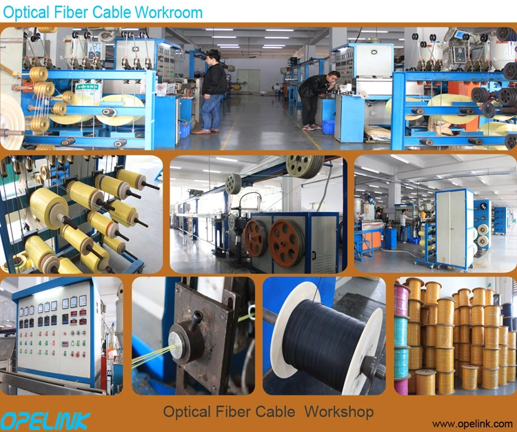 GYFXTY-FL Central Loose Tube Drop Fiber Cable, Aeral Flat FTTH Drop Fiber Optic Cable, Self-Supporting Flat Drop Cable for FTTH