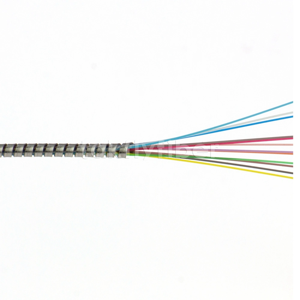 FTTH Indoor Single Core LSZH Armored Fiber Optic Cable