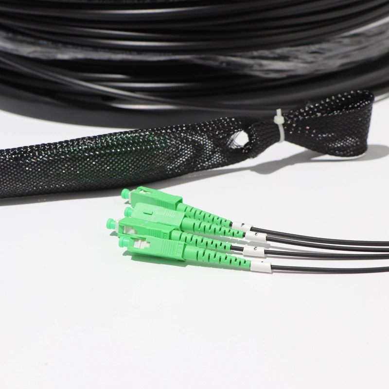 4, 8, 12, 24, 48core Flame Retardant HDPE G657A2 Sc/APC Fiber Optic Pre-Terminated Cable Patch Cord