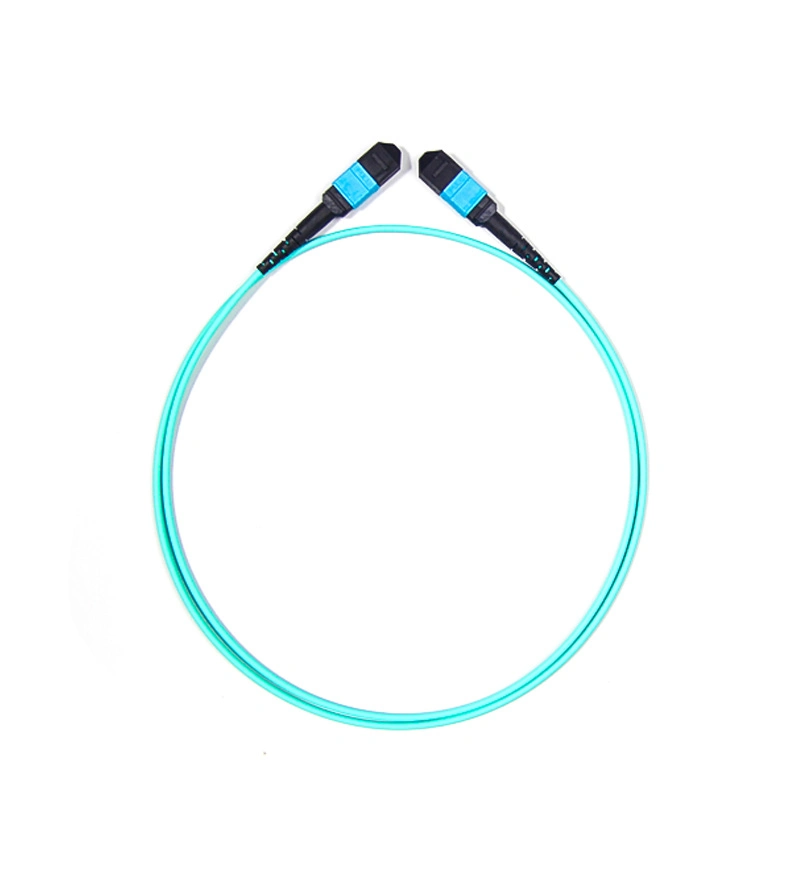 MPO to MPO MTP Single-Mode/Multi-Mode 4-48 Cores 0.9mm 2.0mm Fiber Optic Patch Cord Jumper Cable Om4 Om3 Us Conec MTP Connector