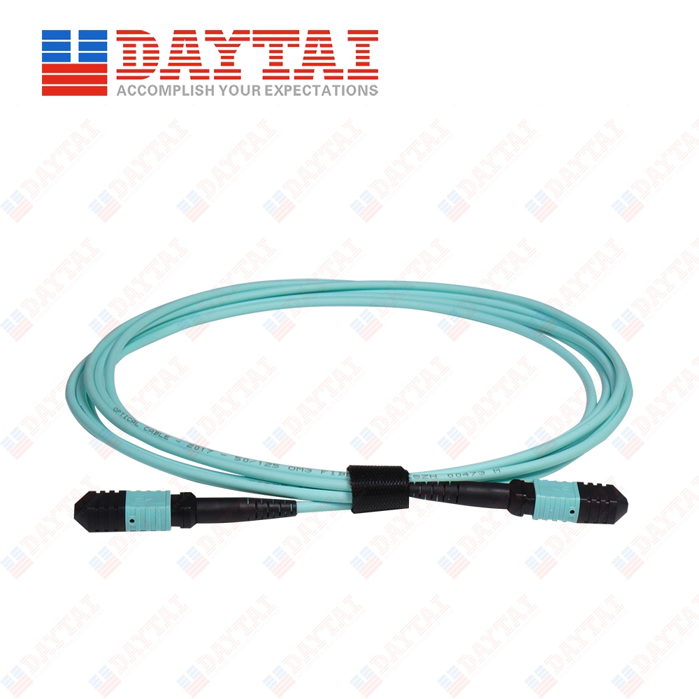 Om3 8 Core Fiber Patch Cord Type B MPO for Male to Male Connector