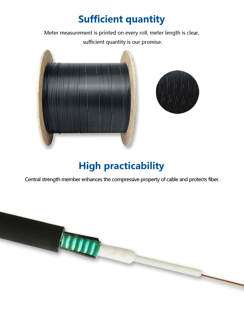 8 Core Aerial Duct Fiber Optic Cable GYXTW for Network