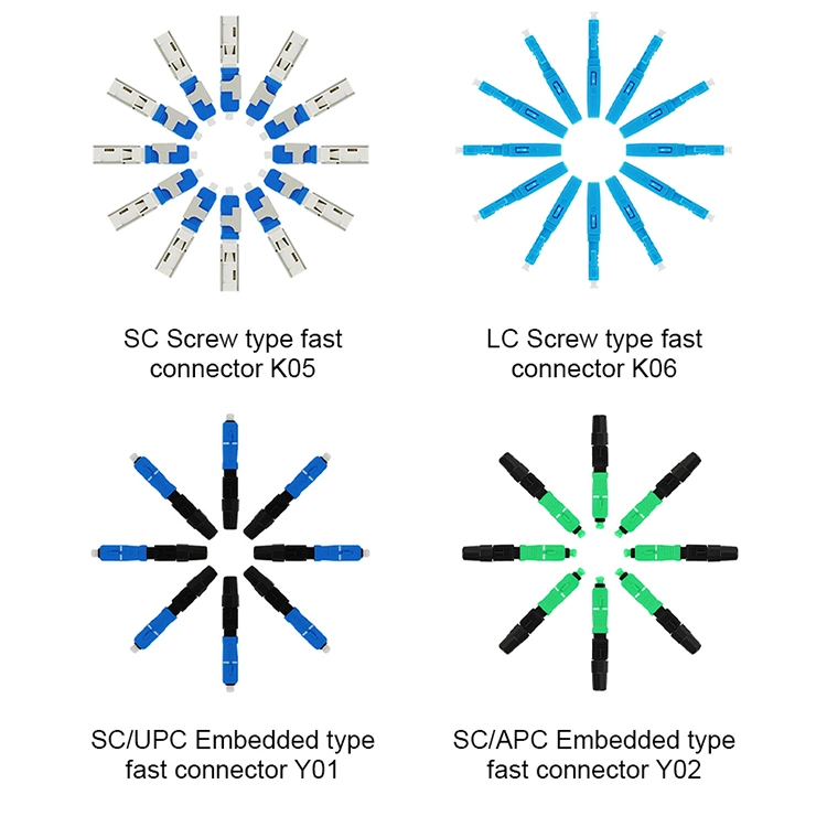 FTTH Sc Upc APC Fiber Optical Fast Quick Cable Connector