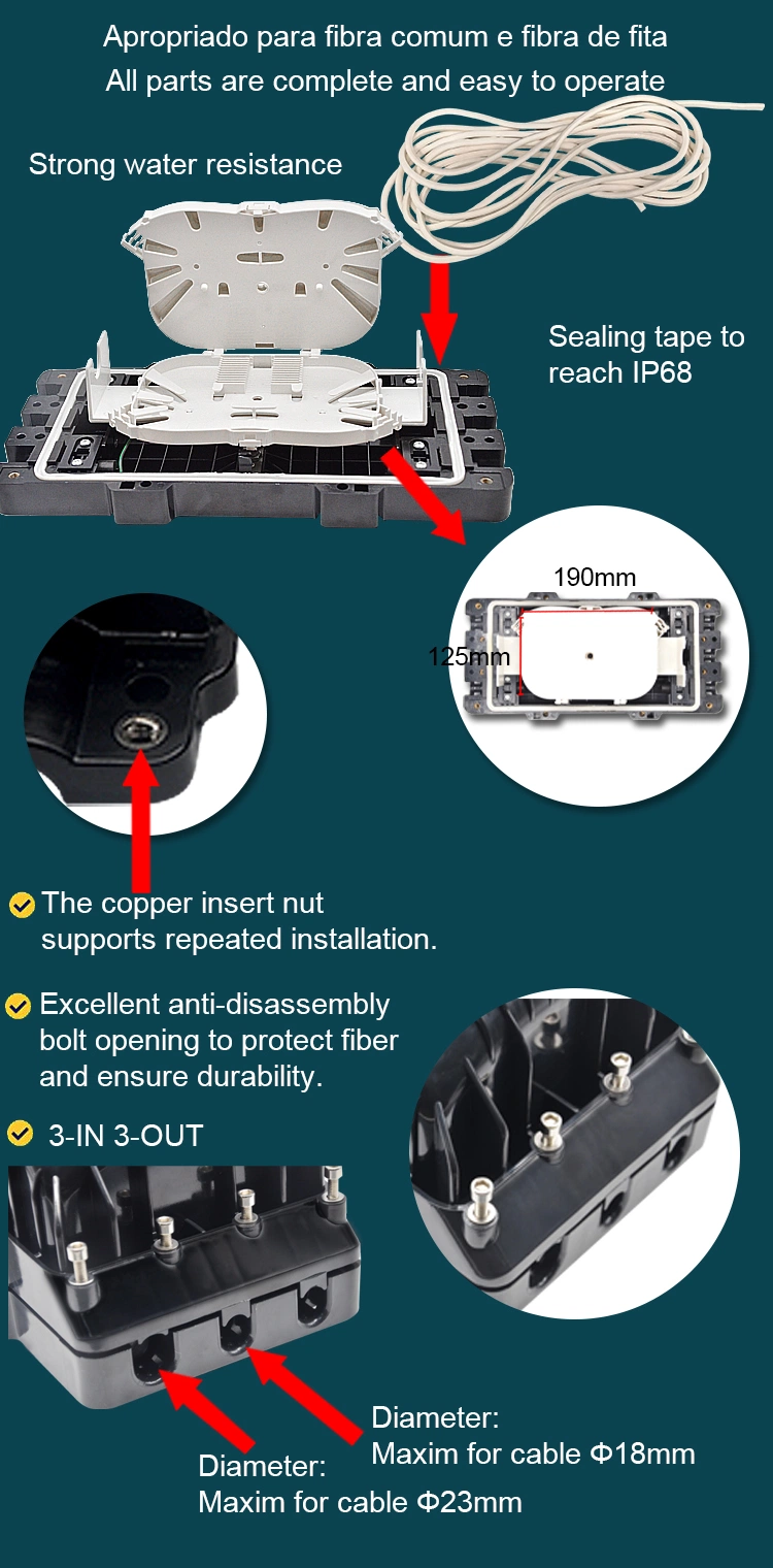 Gcabling Fiber Home Pre-Connectorized Closure Fiber Optic Splice Closure Price Fiber Optical Splice Closure