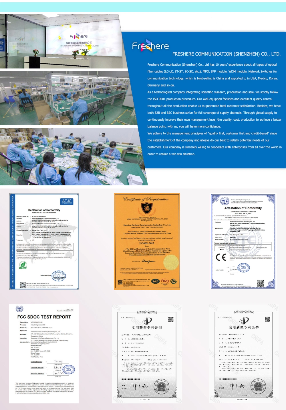 MPO/MTP Loop Bypass Testering Cable with 12 Fibers Multimode Om2 9/125um Type-B