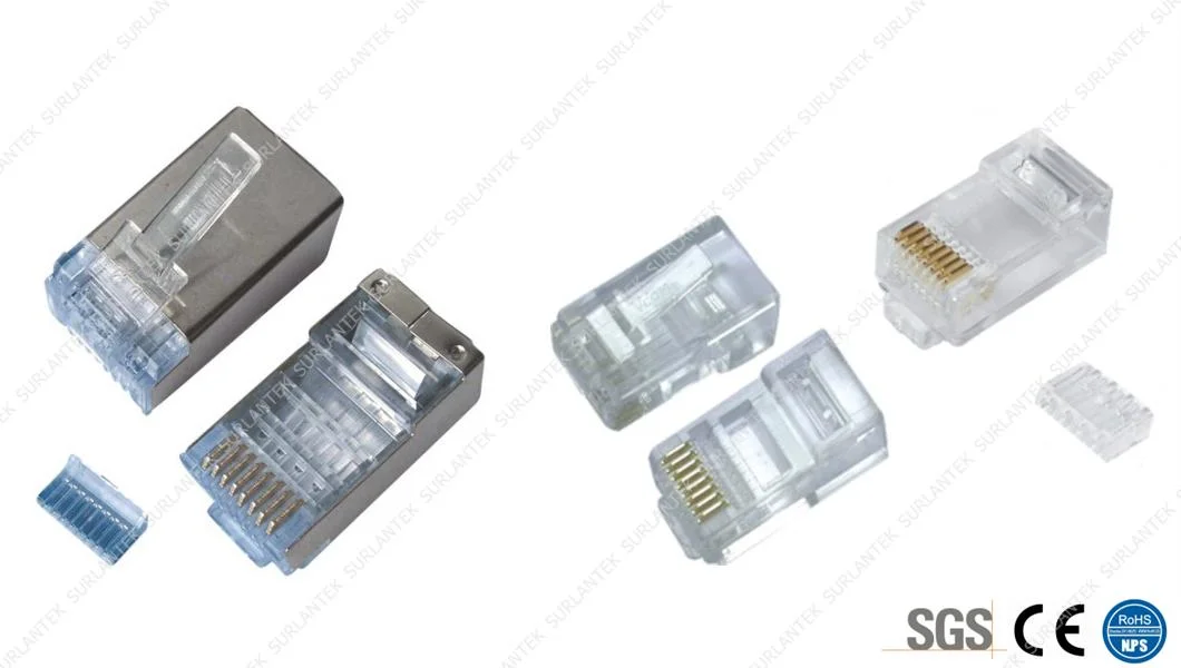 8p8c UTP Cat5e RJ45 Connector Patch Cord Connector