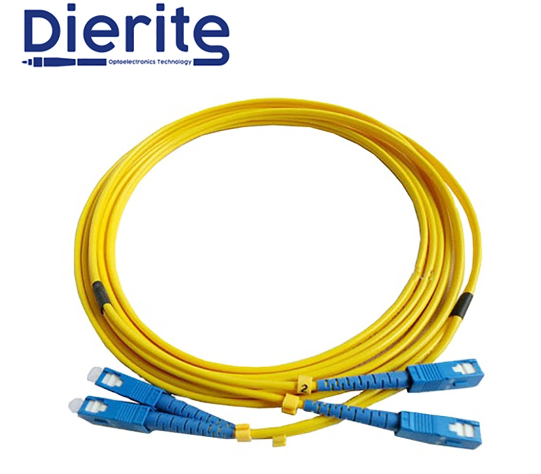 Factory Manufactured Normal Singlemode Duplex OS2 LC Sc FC St Fiber Optic Patch Cord