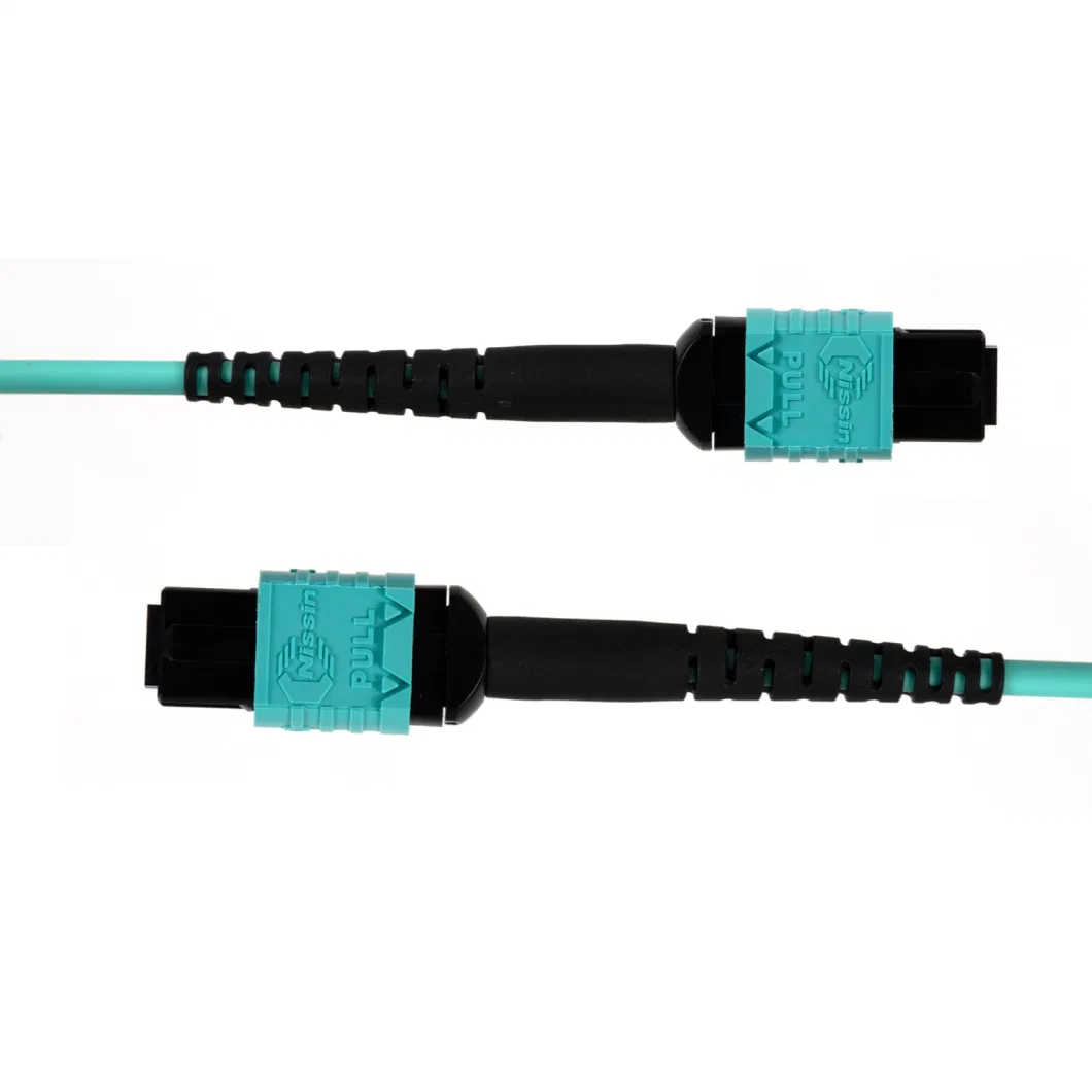 MTP/MPO Female/Male Om3 Om4 Cable MPO Fiber Optic Patch Cord