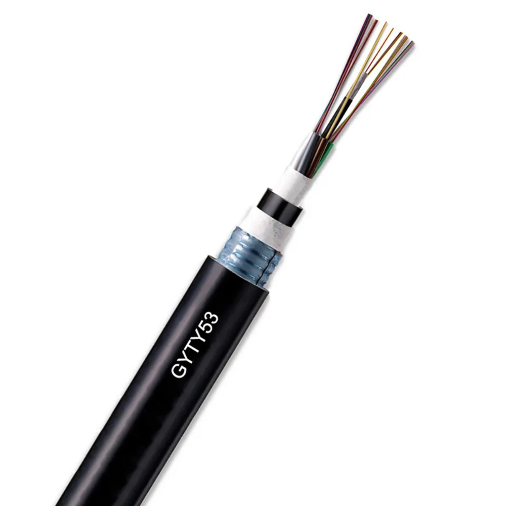 GYTY53 Outdoor Layer Stranded Type Optical Cable 4~288 Core G. 652 Type Armor Double Sheath Single-Mode Fiber Optic Cable