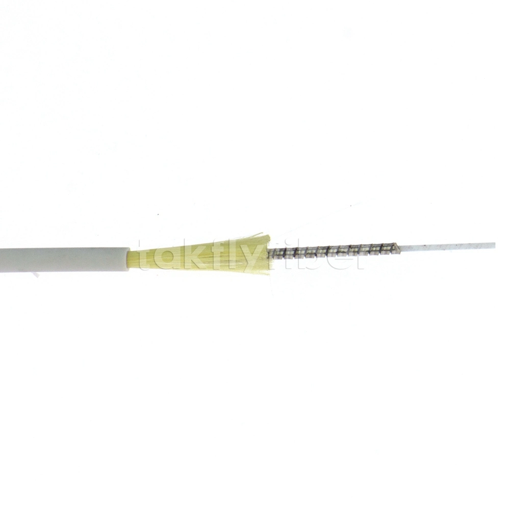 FTTH Indoor Single Core LSZH Armored Fiber Optic Cable