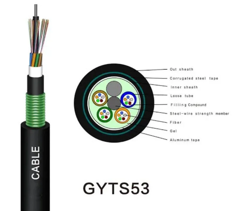 Fiber Optic GYTA GYTA53 Armoured Optical Fiber Cable Fiber Cable 24 48 96 Cores Optical Fiber Cable Outdoor
