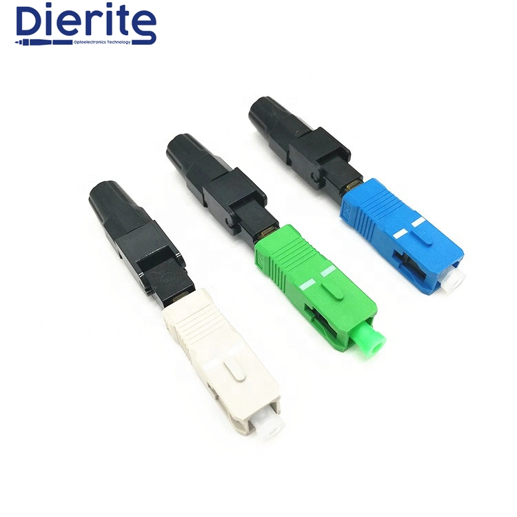 Hot Sale Sc APC Singlemode Pre-Polished Ferrule Field Assembly Fiber Optic Fast Connector for Telecommunication Networks