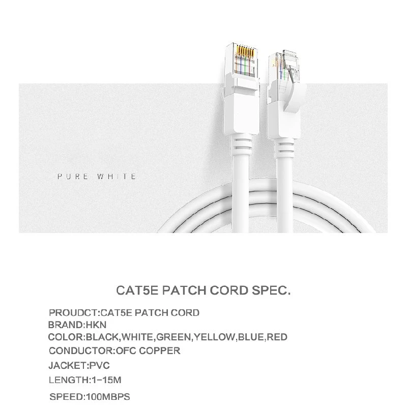 Cat5 CAT6 Cat7 Patch Cord 24/26AWG OFC/CCA Factory Supply