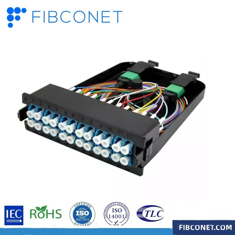 FTTH 12 Cores Assembly MPO-LC Duplex Optical Fiber Optic MPO Modular