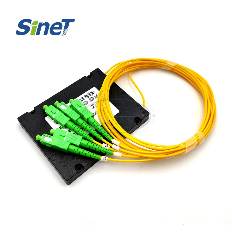 1X2 1X4 1X8 1X16 ABS Box Type Fiber Optic PLC Splitter FTTB/FTTH Sc/Upc Connector