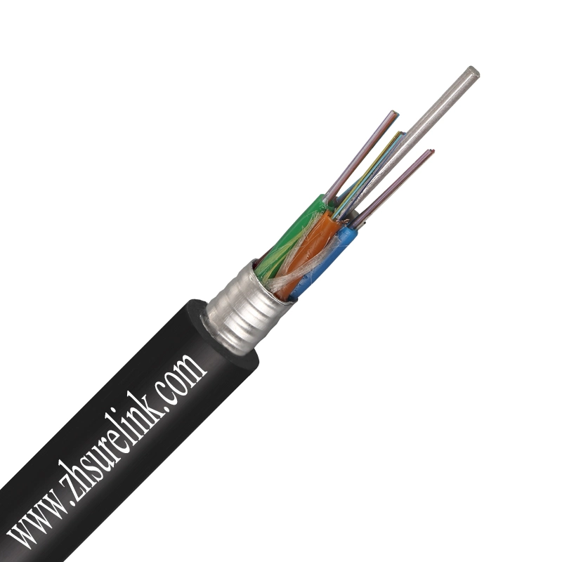 Outdoor Singlemode Underground Direct Buried Armoured Steel Tape Fiber Optic Cable GYTA53 Double Jacket Fibra Optica Cable