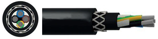 Medium Voltage Rubber Flexible Cable with Integrated Fiber-Optics (FO) for Reeling
