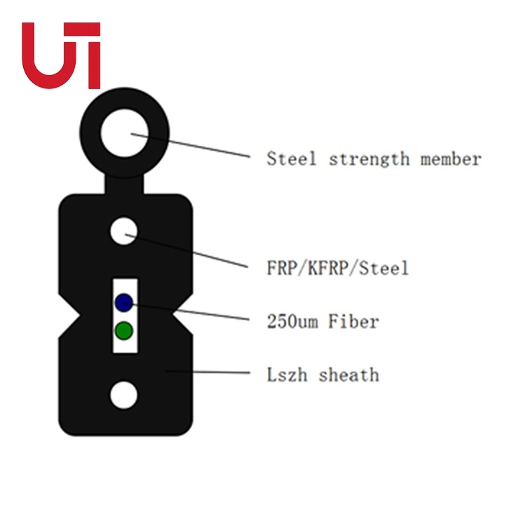 Factory Price 1 Fo G657A1 Outdoor FTTH Drop Cable LSZH Anatel