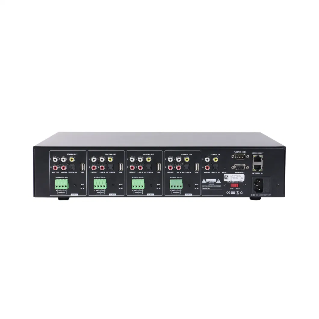 Multi-Room System Smart Home 8 Channel Amplifier with USB, Internet Radio, Fiber Optic, Spotify, Airplay