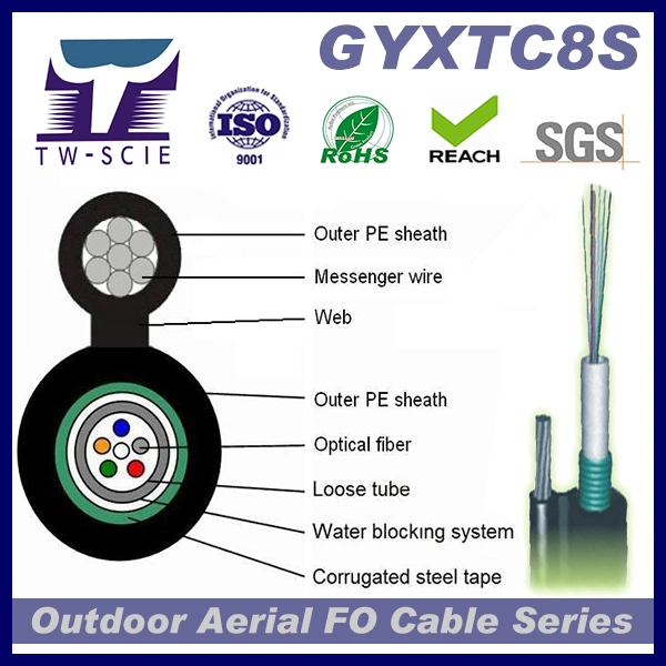 48 Core Aerial Overhead Fiber Optic Cable (GYTC8S)