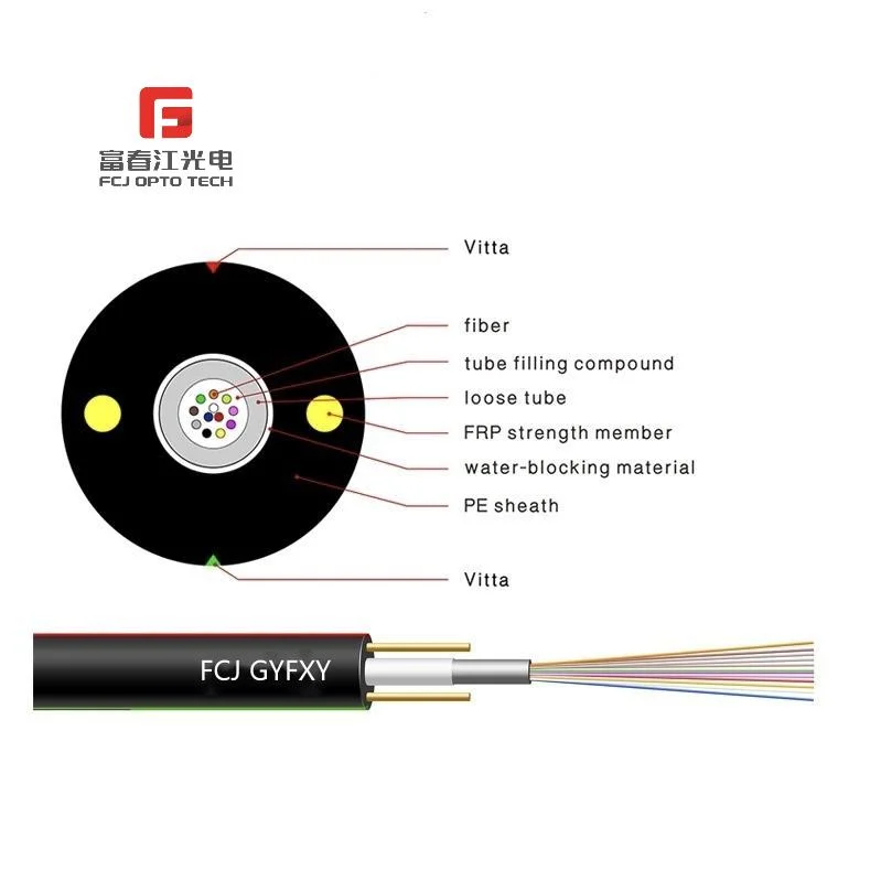 Fcj Gyfxy Outdoor Fiber Optic Cable Manufacturer Asu Aerial Fiber Optical Cable