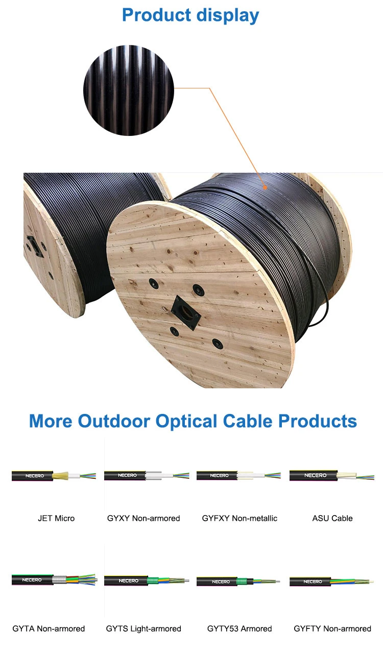 2/4/6/8/12/24/48 Cores G652D Single/Multi Mode Indoor/Outdoor GYXTW Fiber Optic Cable/Patch Cords