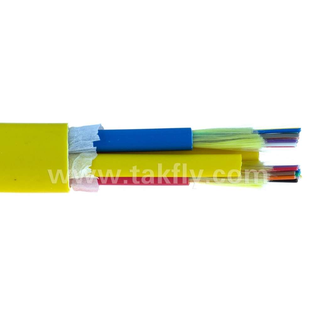 Indoor Distribution Cable 48 Fiber/Strand Singlemode OS2 9/125 Yellow Plenum/Riser Rated Fiber Optic Cable