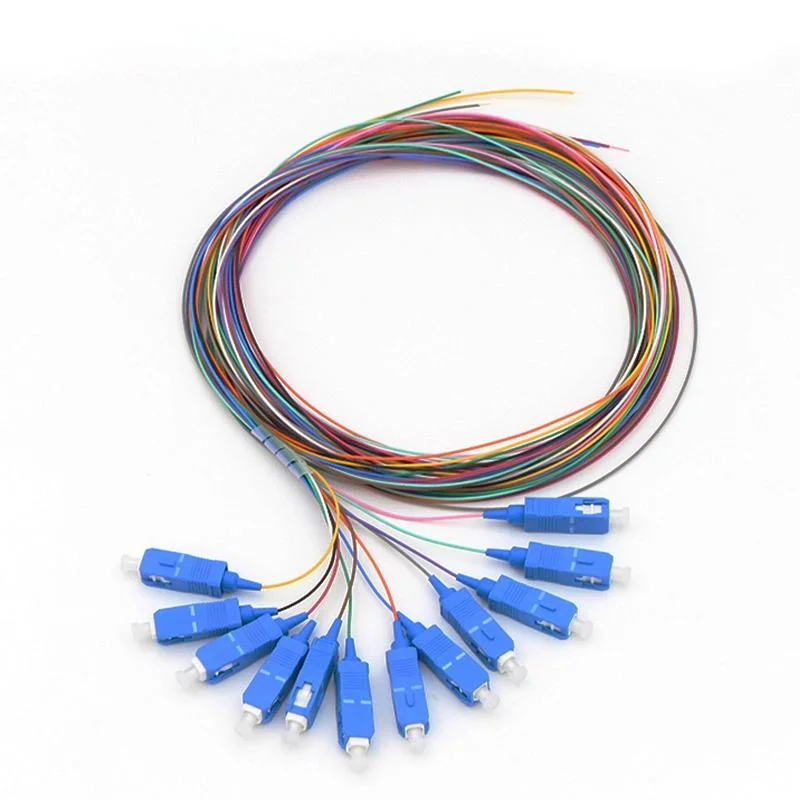 12c Upc Fiber Cores Sc Single Mode Fiber Optic Pigtail Sc Fiber Pigtails